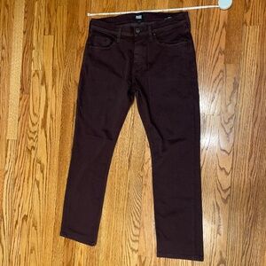 PAIGE Federal Mens Slim Straight Jeans in Dark Port, size 32